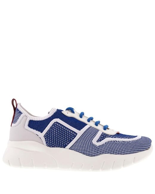 Bally Blue Bieny Knit Fabric Low-Top Sneakers, Brand Size 40 Us for men