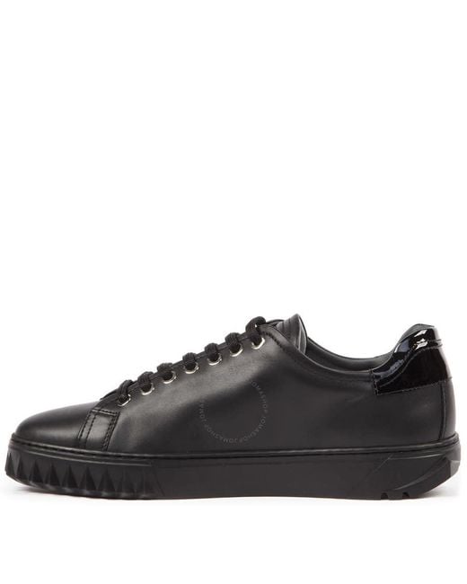 Ferragamo Black Salvatore Low-top Leather Sneakers for men