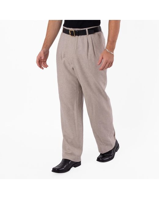 Boss Gray Straight Waistband Wool Pants for men
