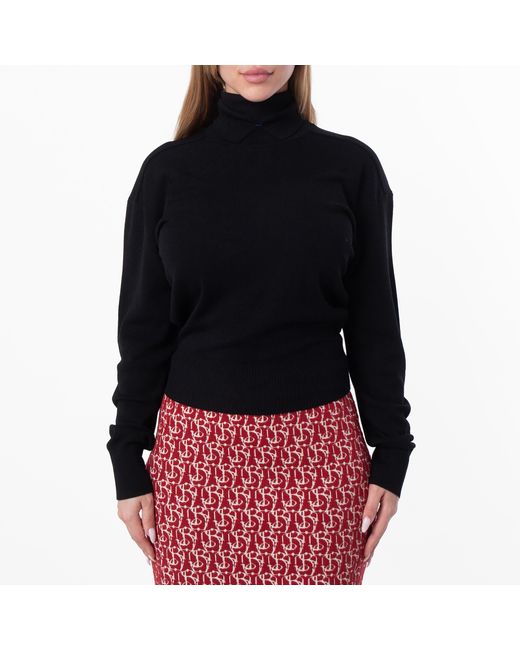 Burberry Black Ekd Wool Rollneck Sweater
