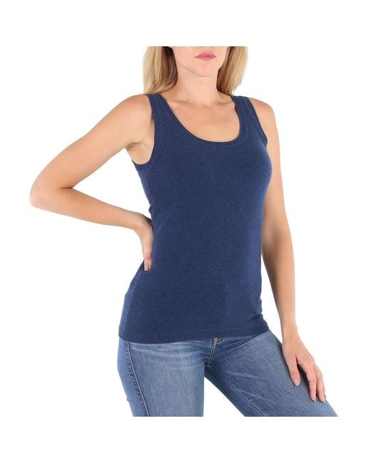 Burberry Blue Ladies Ink Knit Tank