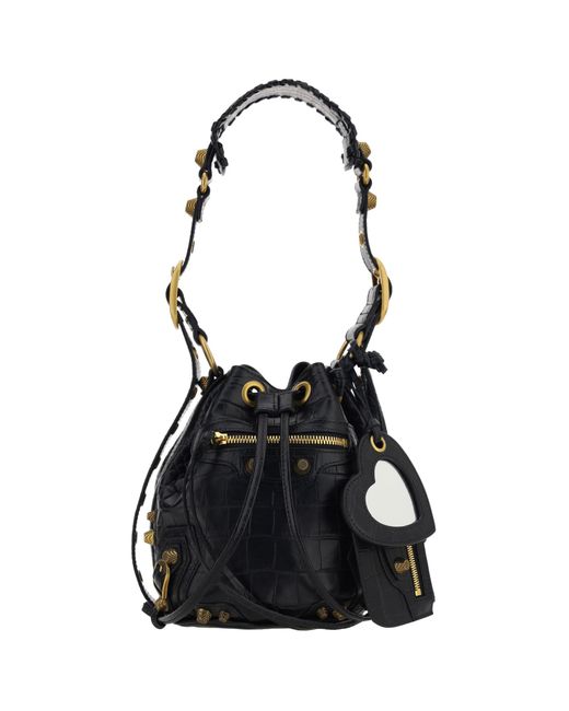 Balenciaga Black Le Cagole Xs Bucket Bag