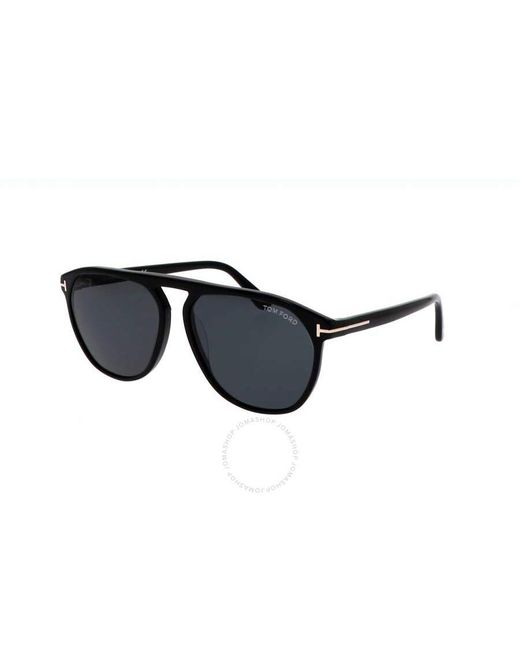 Tom Ford Black Jasper Smoke Pilot Sunglasses Ft0835 01a 58 for men