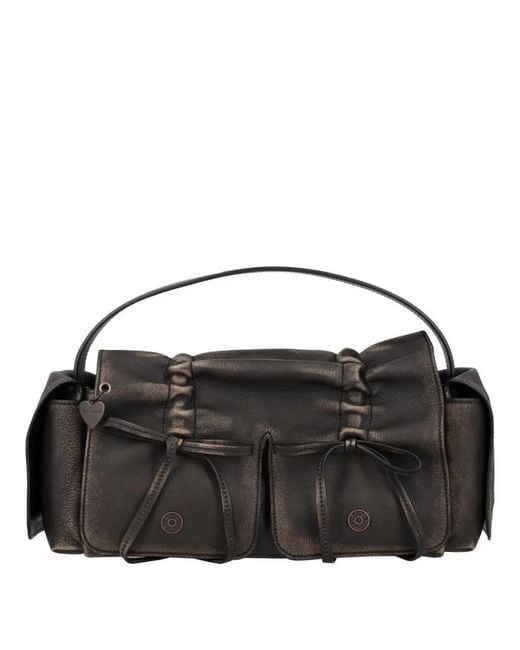 Acne Black Multipocket Leather Bag