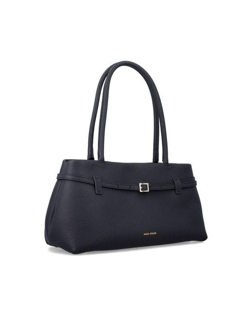 MANU Atelier Blue Le Cambon East West Bag Calf Leather Shoulder