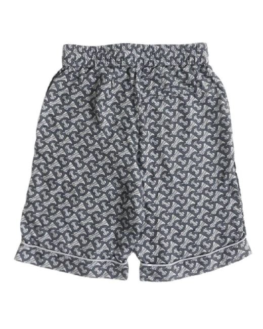 Burberry Merrick Tb Monogram Print Shorts in Gray for Men | Lyst