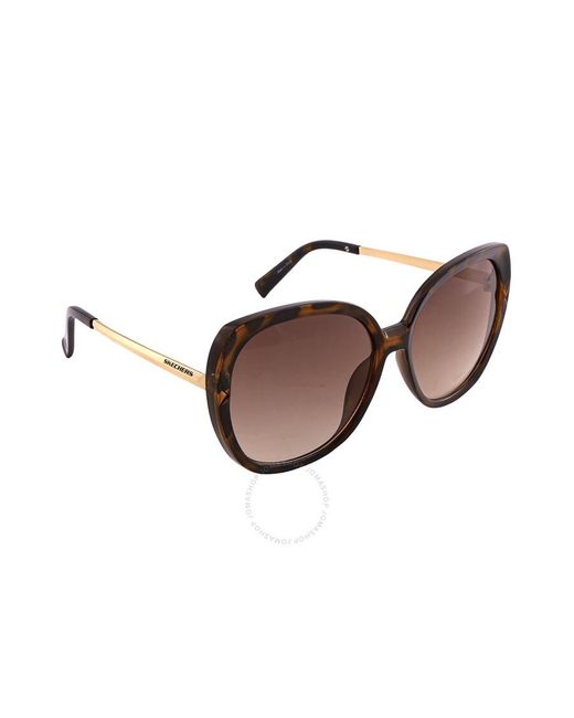 Skechers Brown Gradient Butterfly Sunglasses