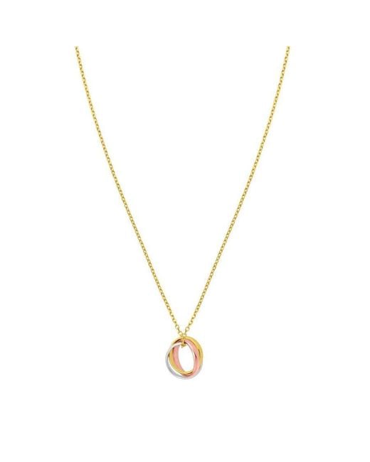 Tresorra Metallic 14K Yelow Rose Trininty Chain Necklace