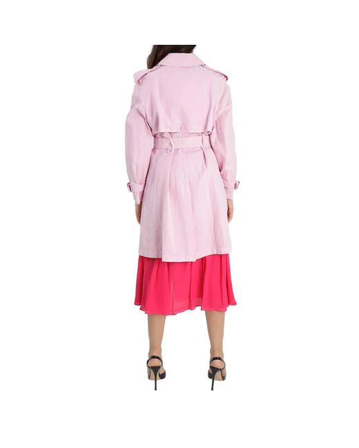 Burberry Red Classic Belted Trench Coat