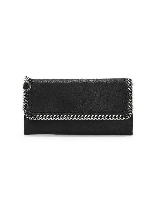 Stella McCartney Black Falabella Continental Wallet for men
