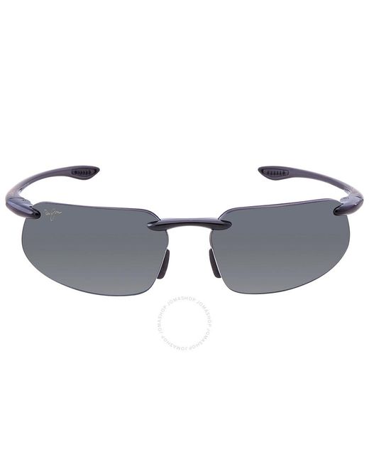 Maui Jim Gray Kanaha Nuetral Grey Rectangular Sunglasses 409-02