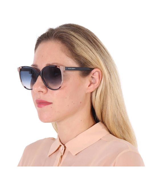 Carolina Herrera Blue Shaded Cat Eye Sunglasses Ch 0063/s 0hbj/08 58
