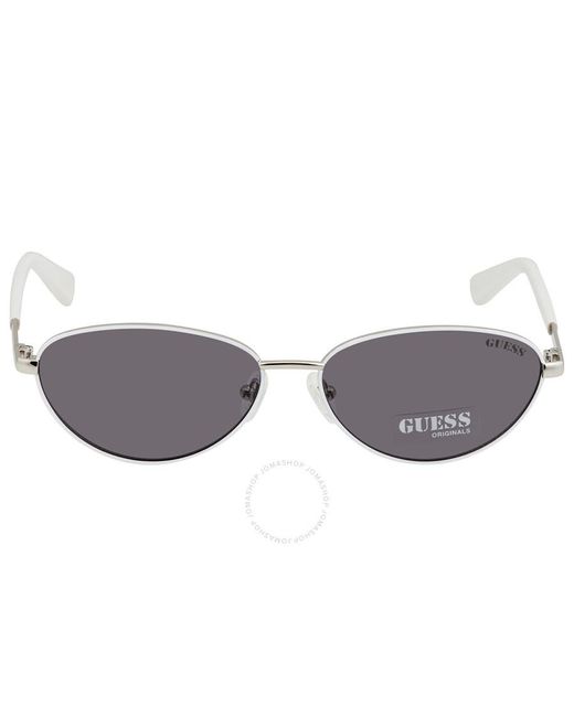 Guess Gray Smoke Oval Sunglasses Gu8230 10a 57