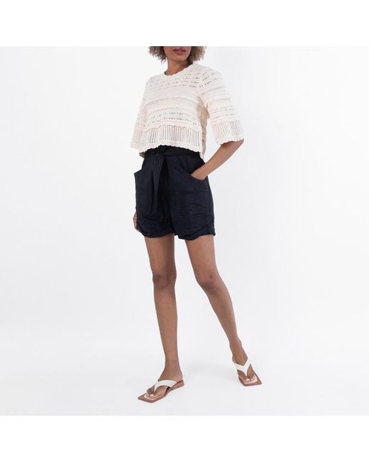 Isabel Marant White Azelia Openwork Knit Sweater