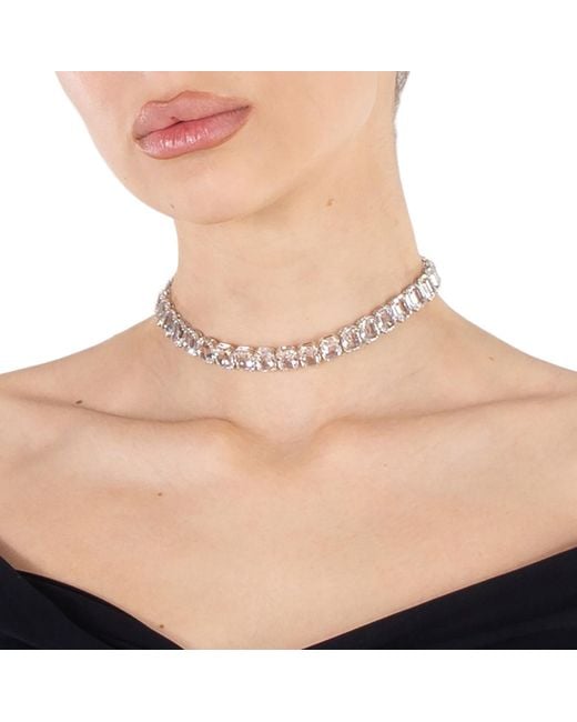 Swarovski Metallic Ladies Millenia Octagon Cut Crystal Choker