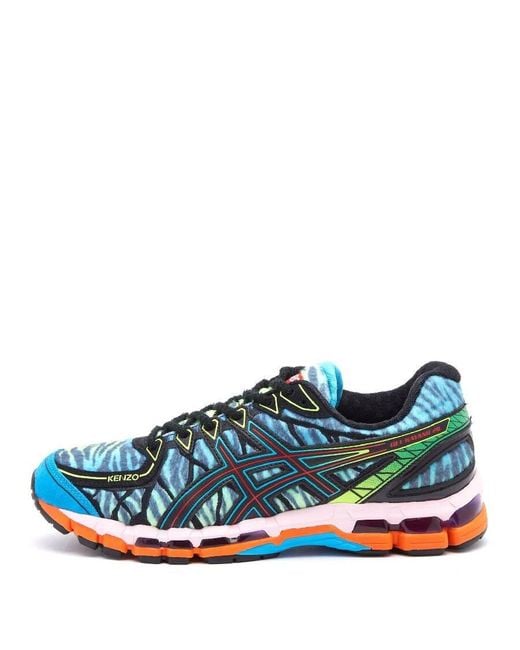 KENZO Blue Low Top Lace Up Sneakers, Brand Size 6.5 Us for men