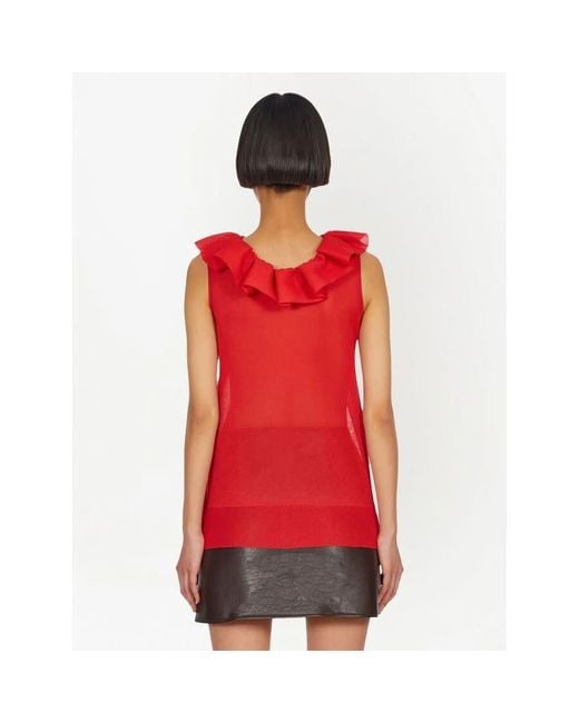 Ferragamo Red Without Sleeves Fantasy-Neck for men