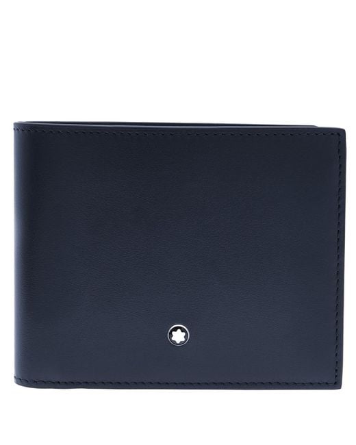 Montblanc Blue Meisterstuck Leather Wallet 6Cc