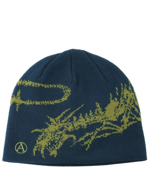 Aries Blue Petrol Skeletor Skull Beanie for men