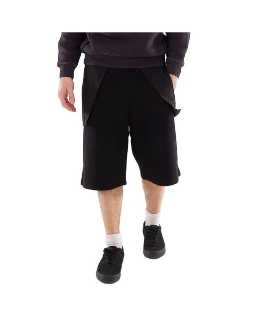 A_COLD_WALL* Black A Cold Wall Overlay Cotton Sweatshorts for men