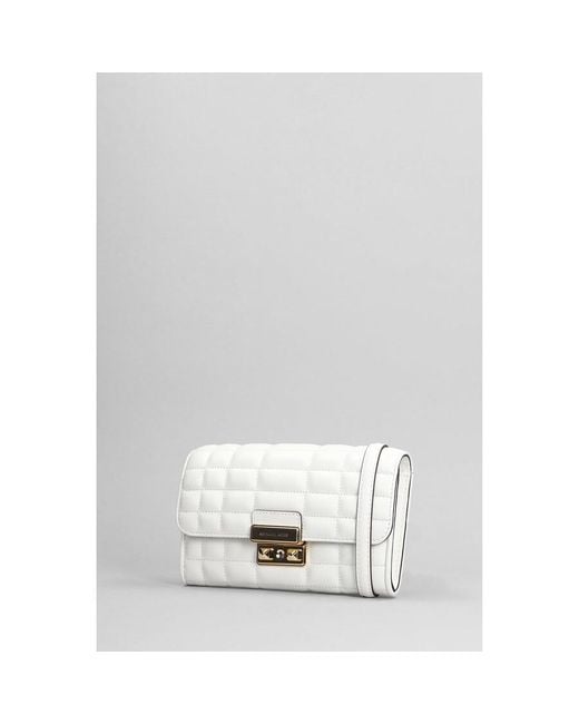 Michael Kors White Tribeca Large Crossbody Bag