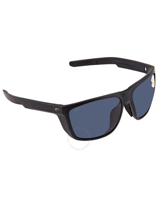 Costa Del Mar Blue Cta Del Mar Ferg Xl Grey Polarized Polycarbonate Rectangular Sunglasses  901207 62 for men