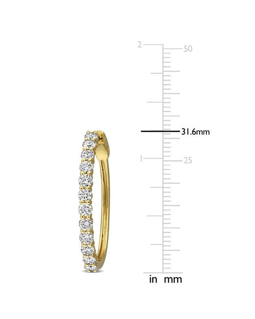 Created Forever Metallic 2 3/8Ct Tw Lab-Grown Diamond Hoop Earrings
