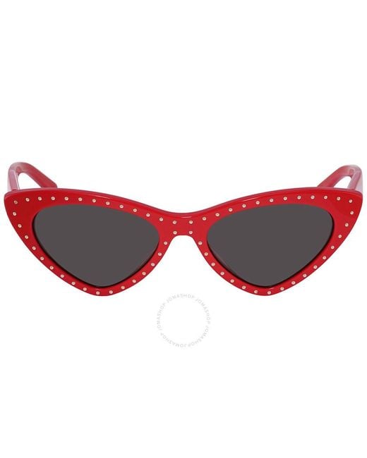 Moschino Red Mchino Grey Blue Cat Eye Sunglasses M 006/s 0c9a/ir 52