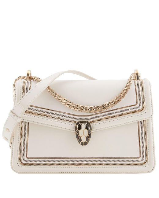 BVLGARI Natural Serpenti Leather Crossbody Bag