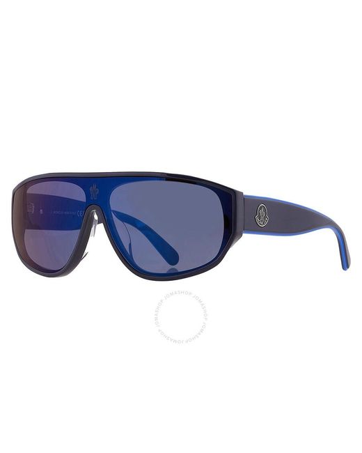 Moncler Blue Tronn Mirror Shield Sunglasses Ml0260-f 90x 00