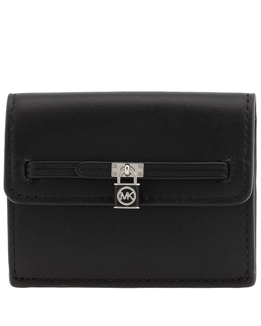 Michael Kors Black Hamilton Legacy Leather Card Case