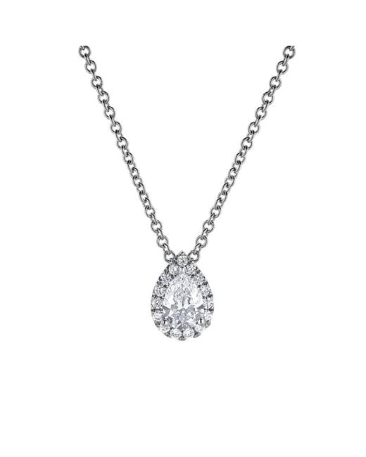 Brilliant Diamond Metallic 14Kt 0.42 Carat Lab Grown Diamond Pendant Necklace For