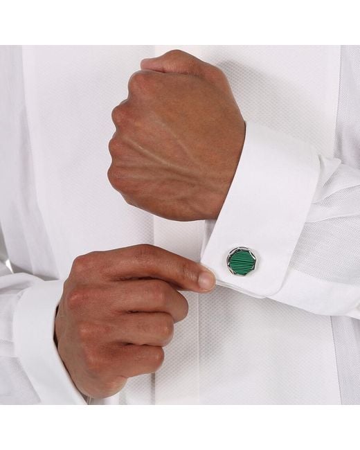 Picasso and Co Green Stainless Steel Cufflinks for men