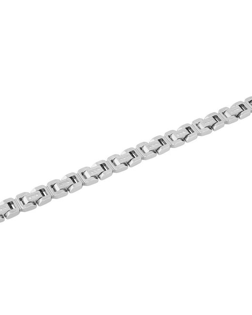 Robert Alton Metallic 1/4Ctw Diamond Stainless Steel Bracelet for men
