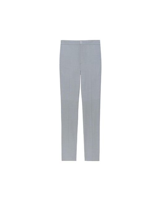 Givenchy Gray Slim Fit Trousers W/ Elastic Waist_Pearl, Brand Size 46 (Us