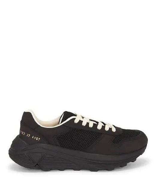 Common Projects Black Premium Runner Sneakers, Brand Size 35 (Us for men