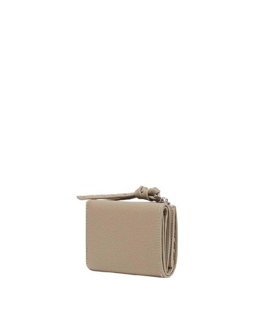 Fendi Natural Peekaboo Micro Trifold Selleria Wallet