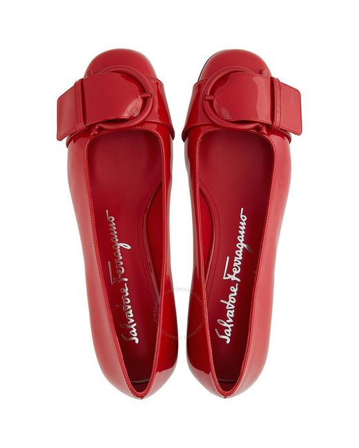 Ferragamo Red Salvatore Lipstick Bessie 30 Gancini Pump Shoes