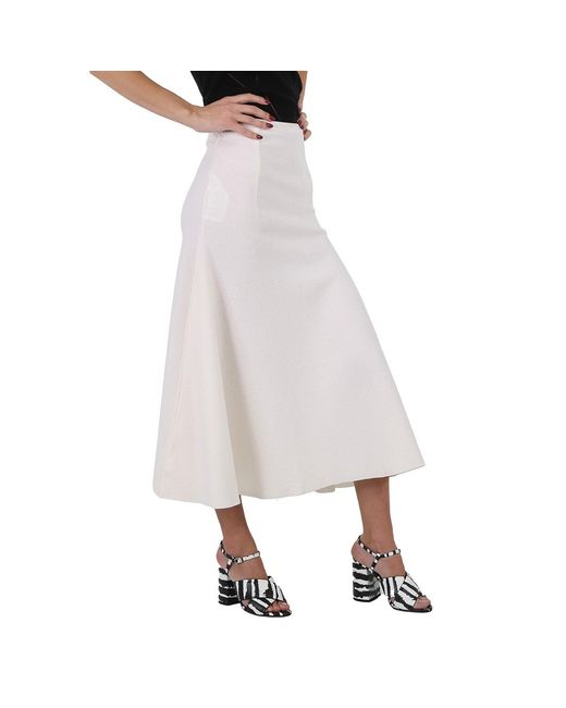 Stella McCartney White Ladies Skirt Ivory Long Skirt, Brand Size 36 (Us Size 4)