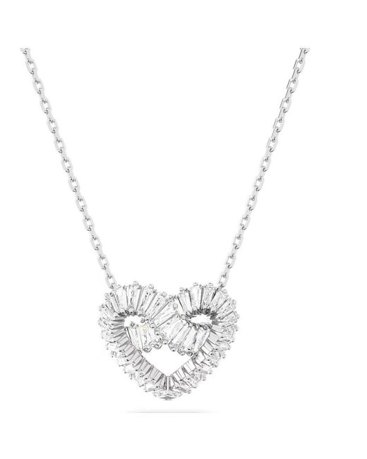 Swarovski Metallic Matrix Mixed Cuts Heart Pendant Necklace