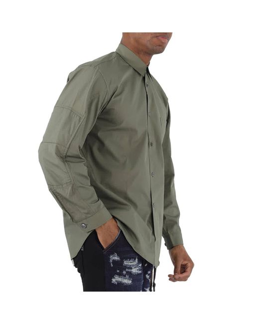 Comme des Garçons Gray Long-sleeve Patch-pocket Stitched Shirt for men