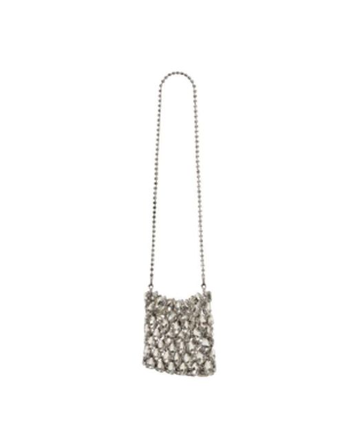 Self-Portrait White Self-Portrait Crystal-Embellished Synthetic Crossbody Bag
