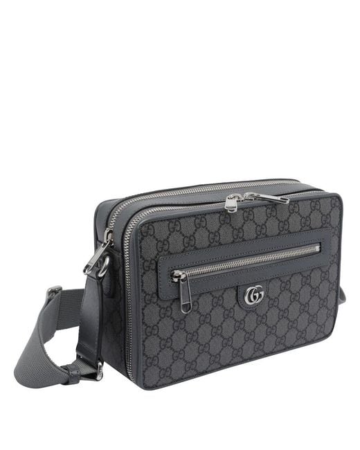 Gucci Gray Gg Logo Crossbody Bag for men