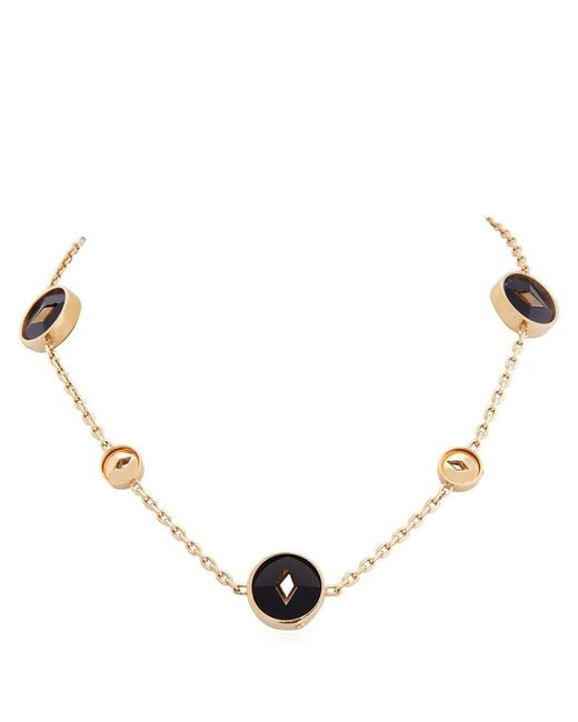 Burberry Metallic Hollow Onyx-Tone Necklace