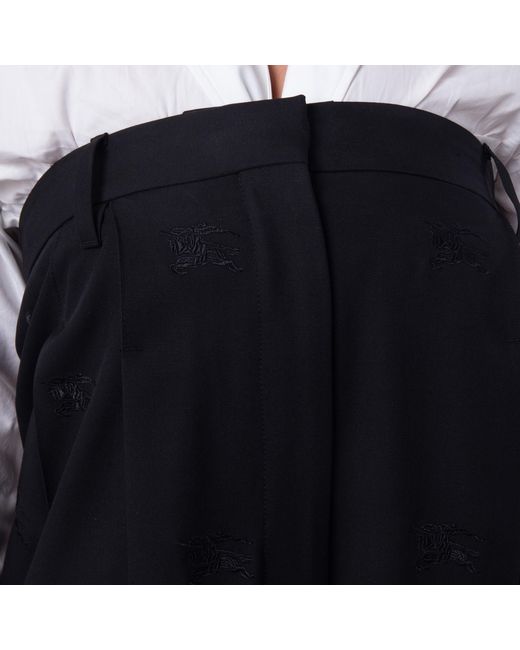 Burberry Black Ekd Embroidered Tailored Jumpsuit, Brand Size 8 (Us