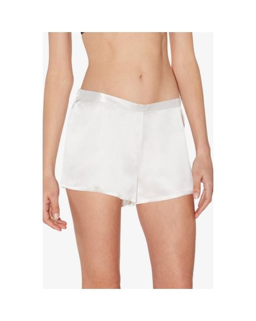 La Perla White Silk Sleep Shorts