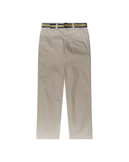 Polo Ralph Lauren Gray Straight-Fit Cotton Trousers for men