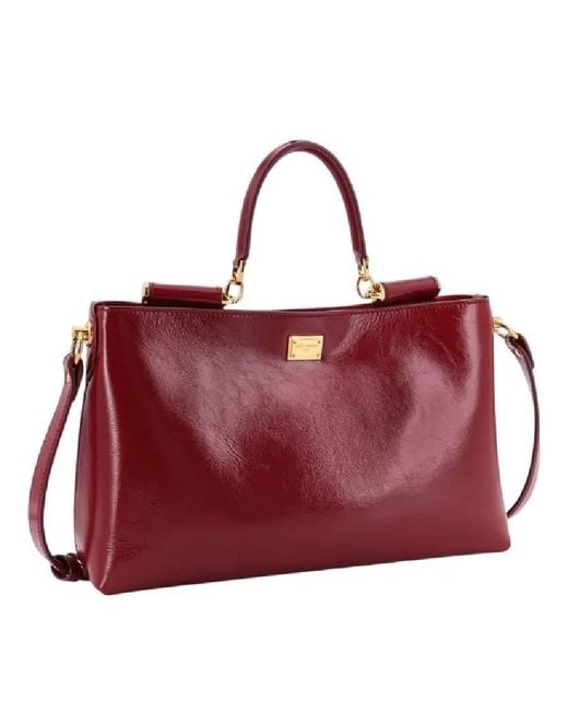 Dolce & Gabbana Red Vittoria Leather Handbag