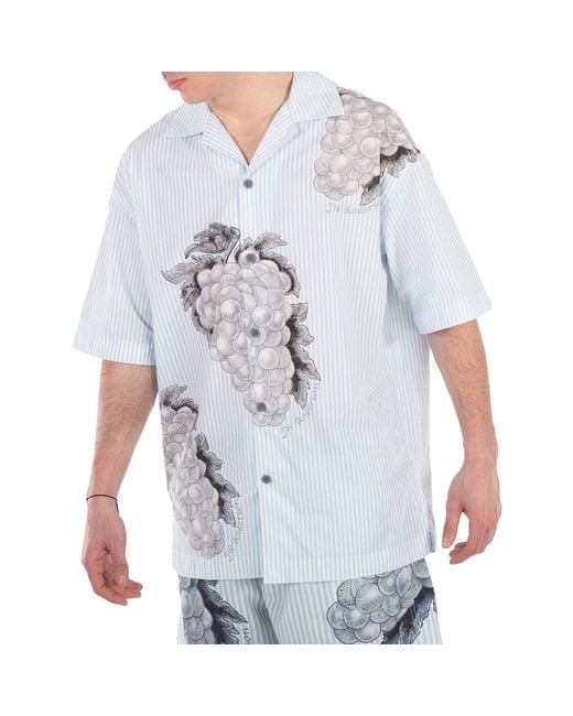 J.W. Anderson Gray Grape Stripe Vacation Shirt for men
