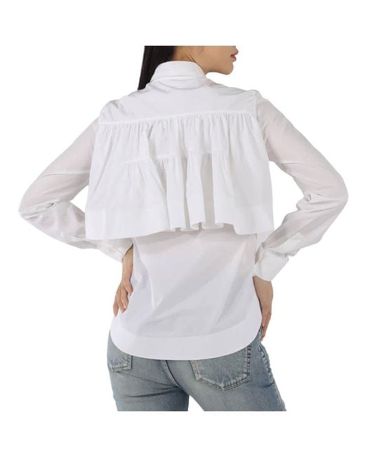 Alaïa White Ruffled Back Shirt